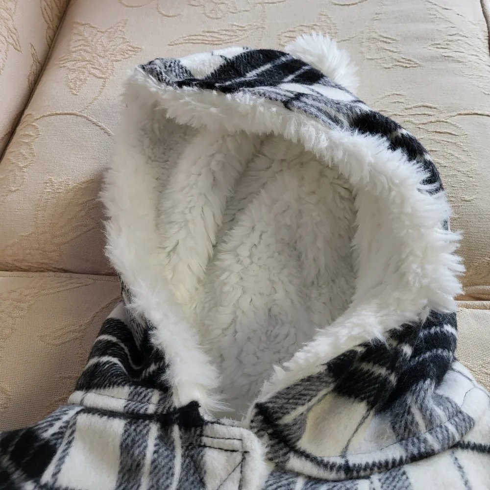 Huggle Hounds Plaid Fleece Hooded Dog Sweater XL